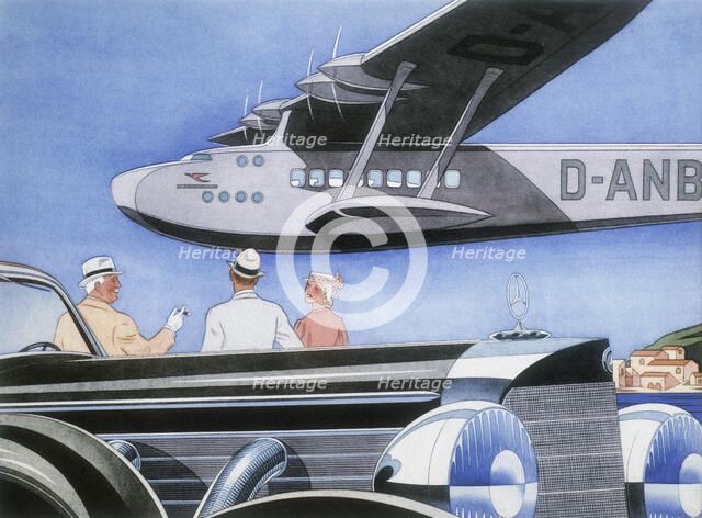 Poster advertising Mercedes-Benz cars, 1939. Artist: Unknown