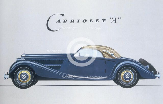 Poster advertising Mercedes-Benz cars, 1939. Artist: Unknown