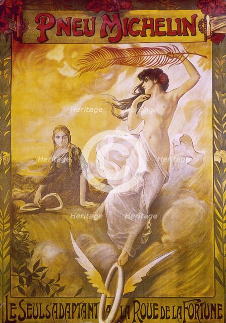 Poster advertising Michelin tyres. Artist: Unknown