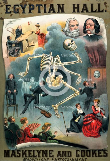 Poster advertising a conjuring act, c1885. Creator: Dangerfield.