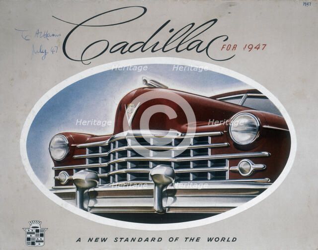 Poster advertising a Cadillac, 1947. Artist: Unknown