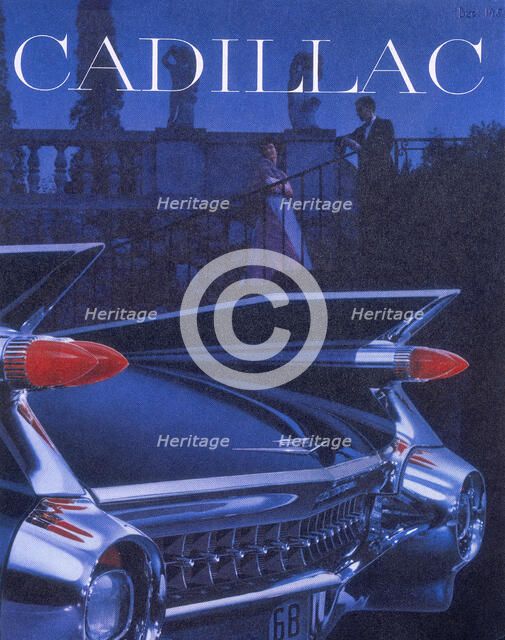 Poster advertising a Cadillac, 1959. Artist: Unknown