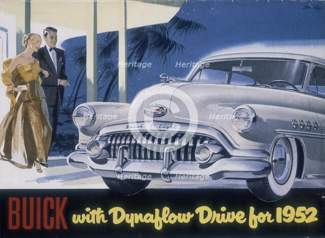 Poster advertising a Buick, 1952. Artist: Unknown