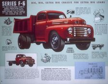 Poster advertising a Ford Truck series F-6, 1947