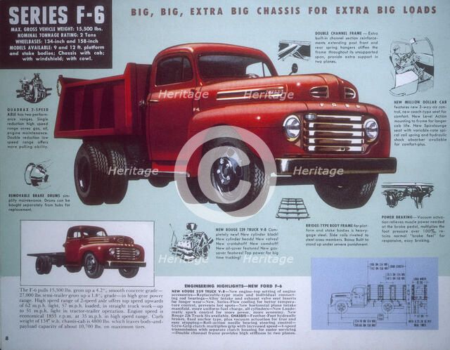 Poster advertising a Ford Truck series F-6, 1947. Artist: Unknown