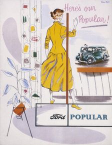 Poster advertising a Ford Popular car, 1955