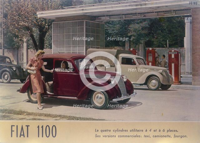 Poster advertising a Fiat 1100, 1940. Artist: Unknown
