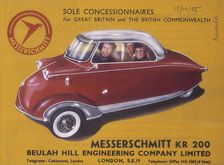 Poster advertising a Messerschmitt KR 200, 1955. Creator: Unknown