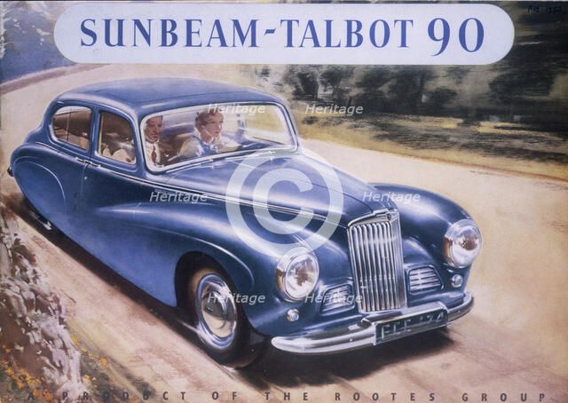 Poster advertising a Sunbeam-Talbot 90, 1950. Artist: Unknown