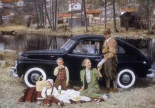 Poster advertising a Volvo 444, 1953