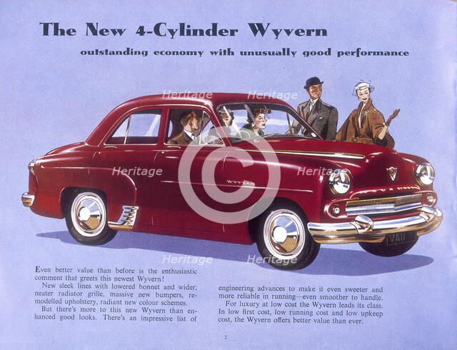 Poster advertising a Vauxhall Wyvern, 1956. Artist: Unknown