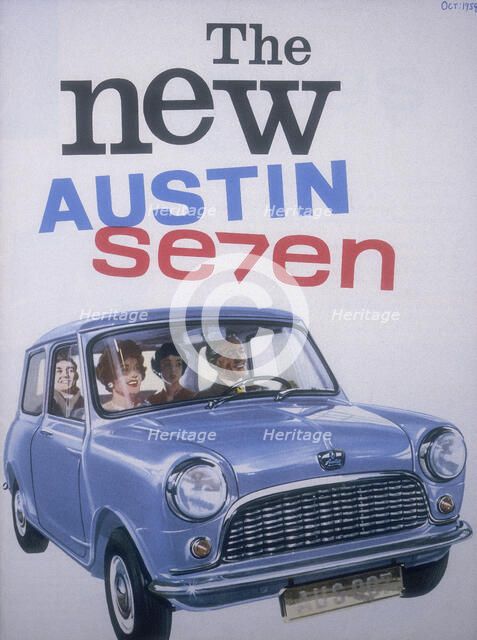 Poster advertising Austin cars, 1959. Artist: Unknown