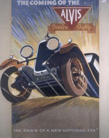 Poster advertising Alvis cars, 1930