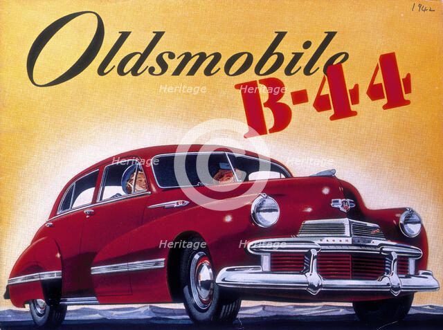 Poster advertising an Oldsmobile B44, 1942. Artist: Unknown