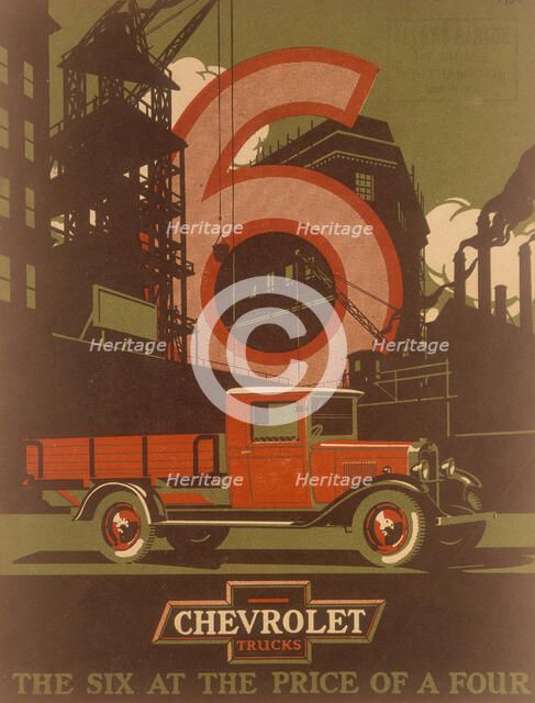 Poster advertising Chevrolet trucks, (c1930s?). Artist: Unknown