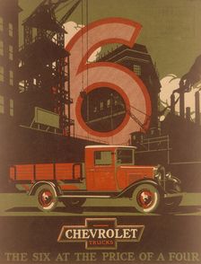 Poster advertising Chevrolet trucks, (c1930s?)