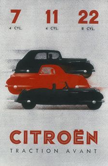 Poster advertising Citroën cars, 1934