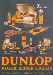 Poster advertising Dunlop products
