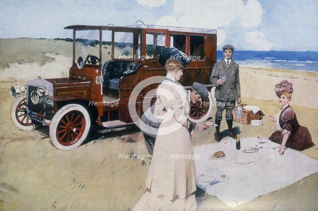 Poster advertising Daimler cars, 1907. Artist: Unknown