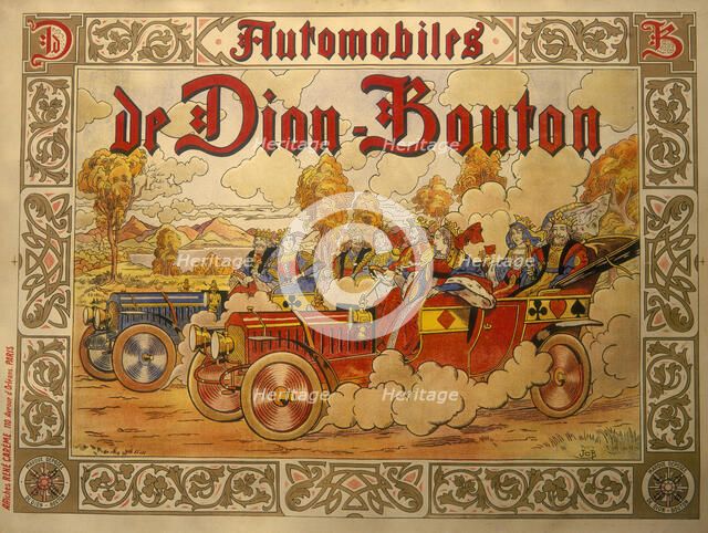 Poster advertising De Dion Bouton cars, (c1920s?). Artist: Job Nixon