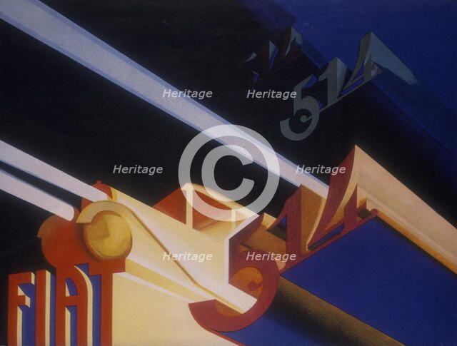 Poster advertising Fiat cars, 1931. Artist: Unknown
