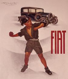 Poster advertising Fiat cars, (c1930s?)