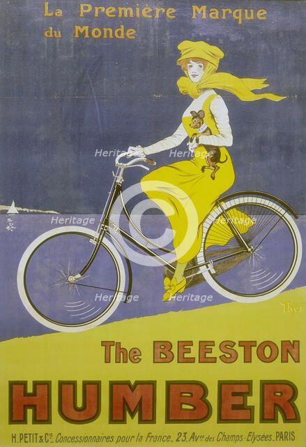 Poster advertising Humber bicycles, late 19th-early 20th century. Artist: Unknown