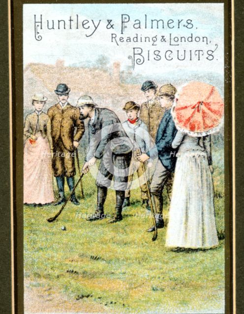 Poster advertising Huntley and Palmers biscuits, c1900. Creator: Unknown.
