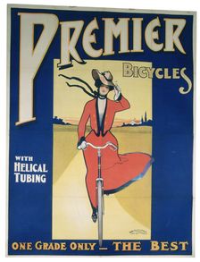 Poster Advertising Premier Bicycles 20th century