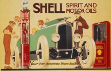Poster advertising Shell spirit and motor oils. Artist: René Vincent