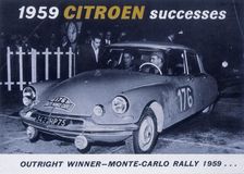 Poster advertising the Citroën Monte Carlo Rally winner, 1959
