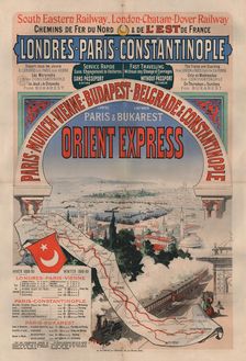 Poster advertising the Orient Express, 1888