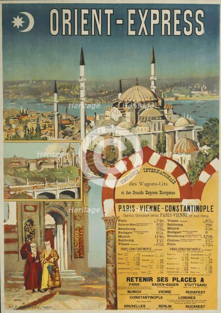 Poster advertising the Orient Express, 1891. Creator: Ochoa y Madrazo, Rafael de (1858-1935).