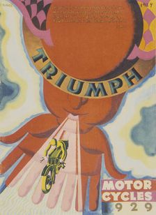 Poster advertising Triumph motor bikes, 1929
