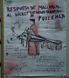 Poster announcing popular festivals and political vindications. Answer of Majorca to the Decret …