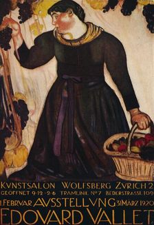 Poster by Edouard Vallet, for his exhibition at the Wolfsberg Gallery, Zurich 1920. Artist: Edouard Vallet