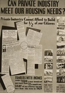Poster by Record Section, Suburban Resettlement Administration, 1935-12. Creator: Arthur Rothstein