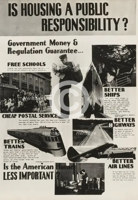 Poster by Record Section, Suburban Resettlement Administration,  1935-12. Creator: Arthur Rothstein.