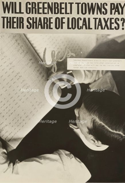 Poster by Record Section, Suburban Resettlement Administration,  1935-12. Creator: Arthur Rothstein.