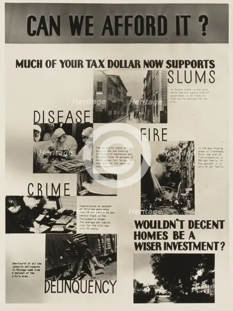Poster by Record Section, Suburban Resettlement Administration,  1935-12. Creator: Arthur Rothstein.