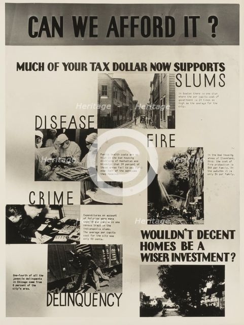 Poster by Record Section, Suburban Resettlement Administration,  1935-12. Creator: Arthur Rothstein.