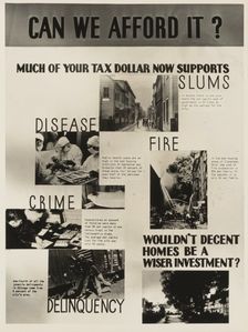 Poster by Record Section, Suburban Resettlement Administration, 1935-12. Creator: Arthur Rothstein