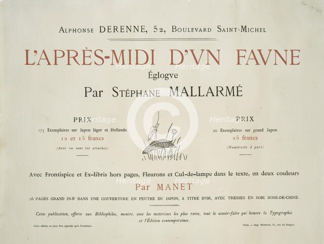 Poster., c1876. Creator: Edouard Manet.