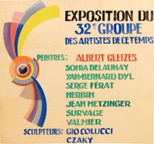 Poster design for the Exhibition "32e groupe des artistes de ce temps au Petit Palais à Paris", 1938 Creator: Gleizes, Albert (1881-1953)
