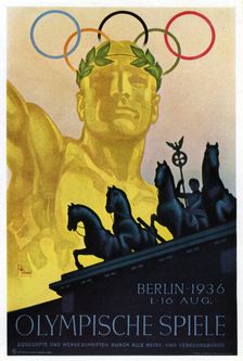 Poster for the 1936 Olympic Games, Berlin, 1936