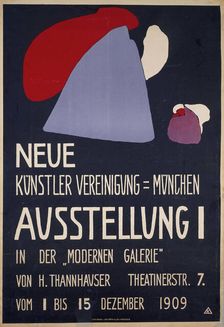 Poster for the 1st Exhibition of the Neue Künstlervereinigung München..., 1909. Creator: Kandinsky, Wassily Vasilyevich (1866-1944)