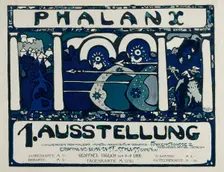 Poster for the 1st Exhibition of the "Phalanx", 1901. Creator: Kandinsky, Wassily Vasilyevich (1866-1944)