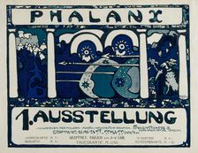Poster for the 1st Exhibition of the "Phalanx", 1901. Creator: Kandinsky, Wassily Vasilyevich (1866-1944)