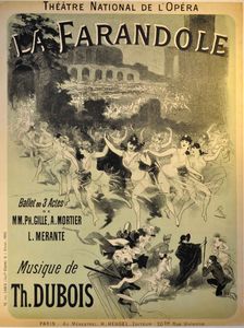 Poster for the ballet La Farandole by Théodore Dubois, 1883
