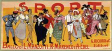 Poster for the ballet "Sport" by Luigi Manzotti and Romualdo Marenco, 1897. Creator: Edel (Colorno), Alfredo (1856-1912)